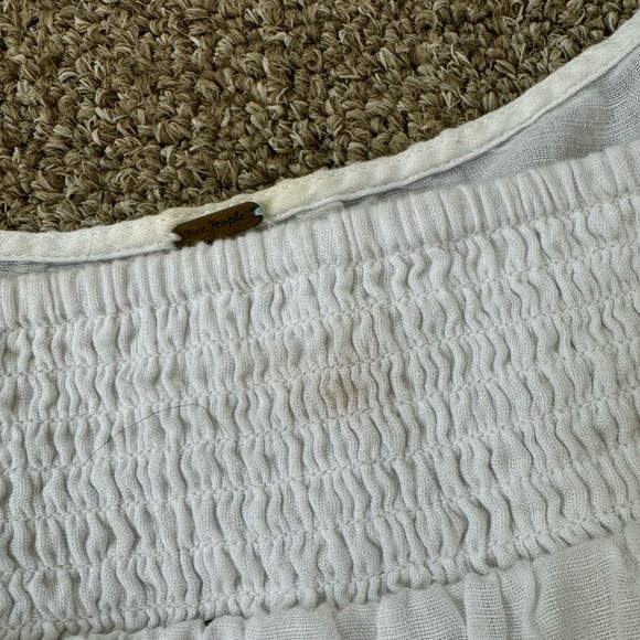 Free people white linen blend Sadie tunic - Picture 3 of 5